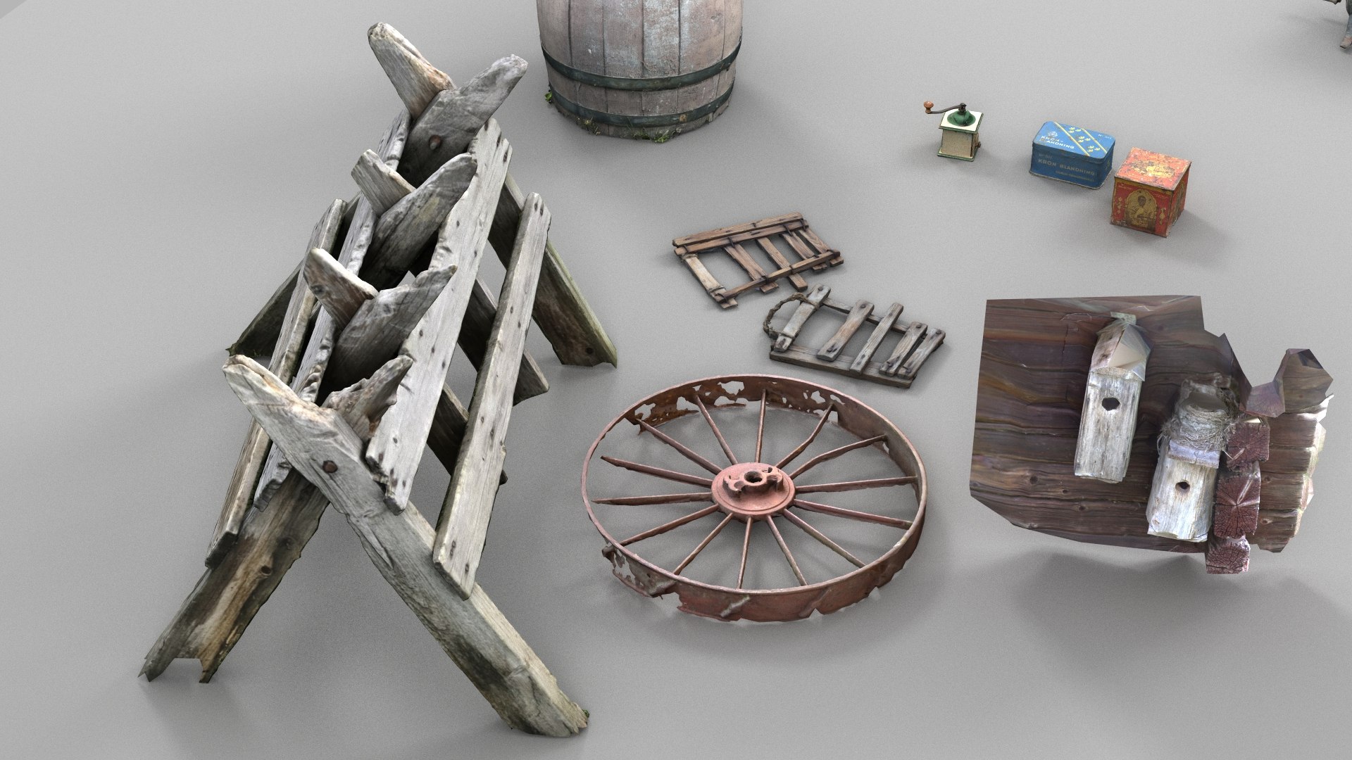 Old stuff props 3D - TurboSquid 2104267