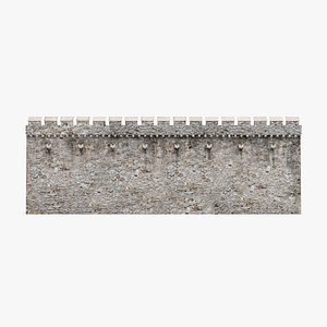 3D medieval wall model