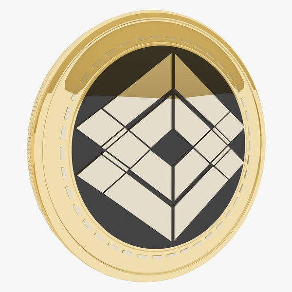 3D DTMI Cryptocurrency Gold Coin model