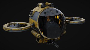 3D sci-fi helicopter