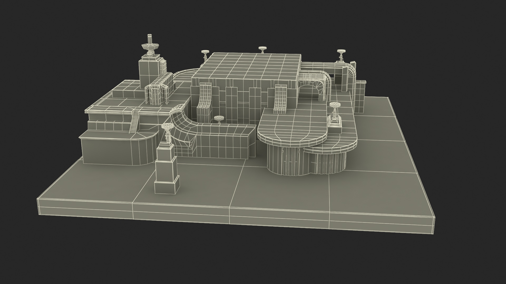 Pedestal Base 3D Model - TurboSquid 2326719