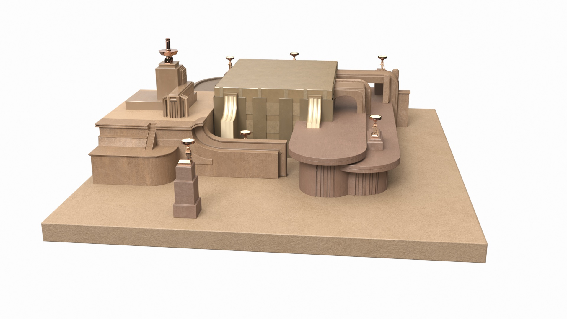 Pedestal Base 3D Model - TurboSquid 2326719