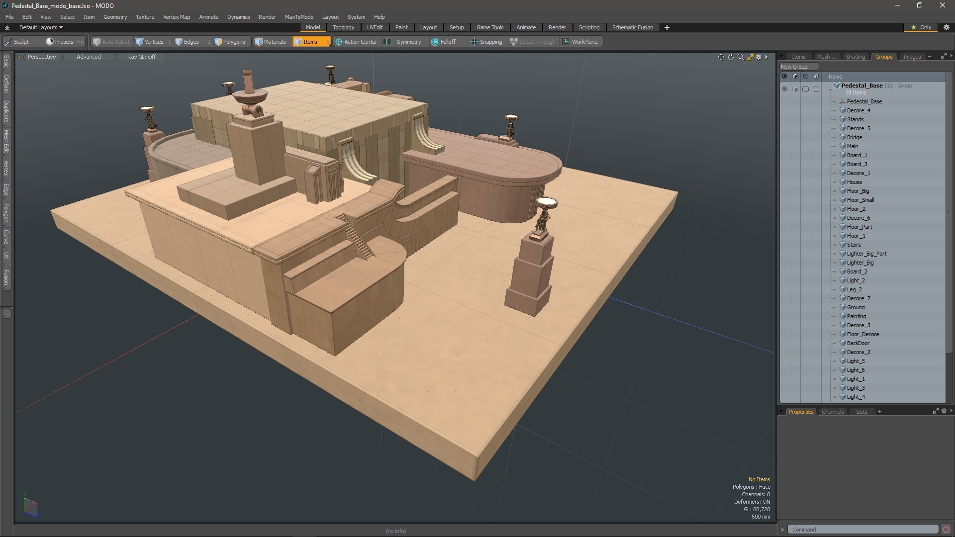 Pedestal Base 3D Model - TurboSquid 2326719