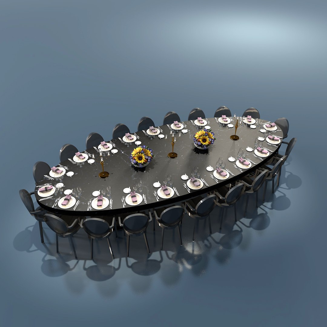 Dining table model - TurboSquid 1675369