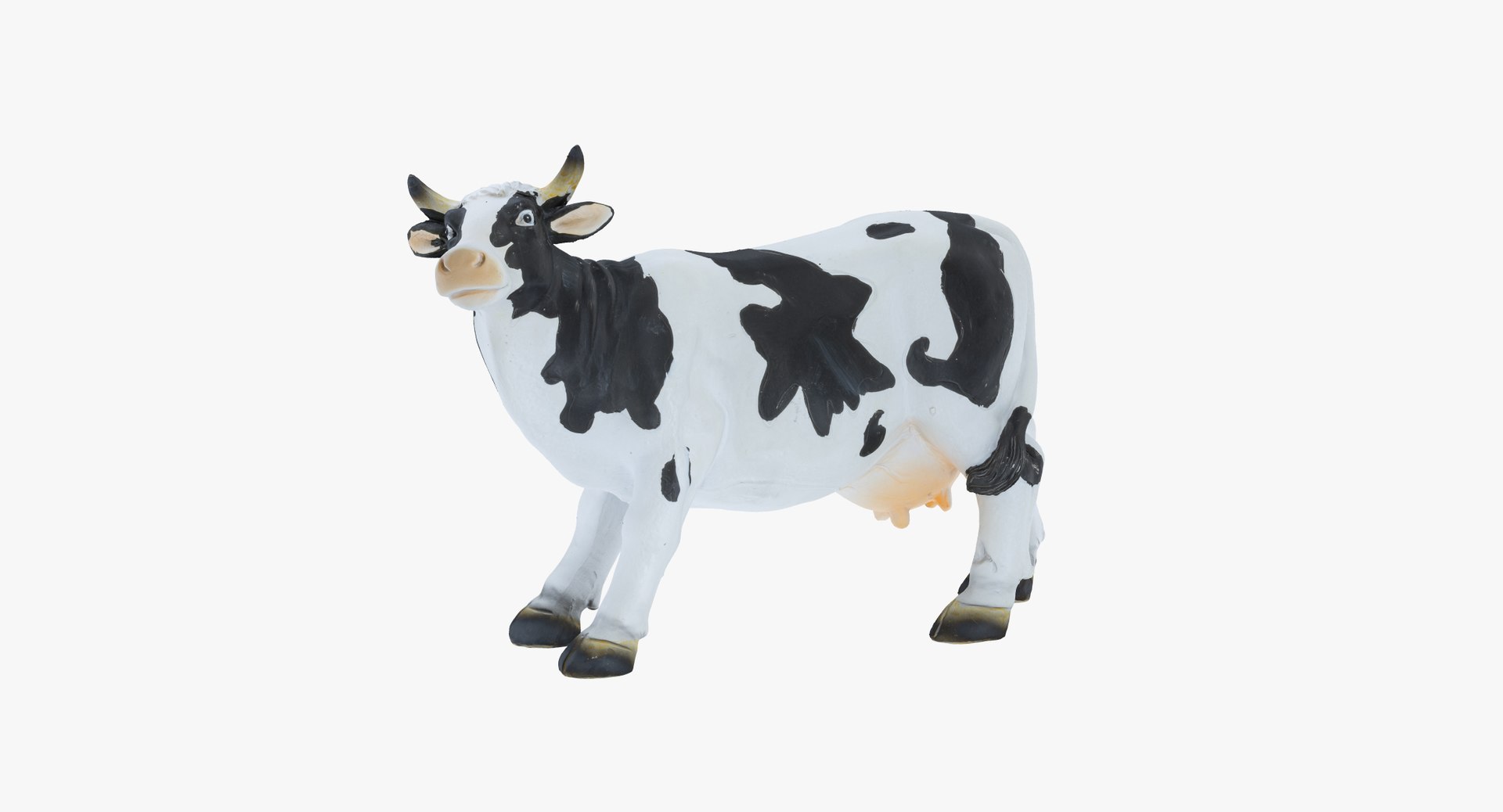 3D Black White Cow Statue Model - TurboSquid 1547558