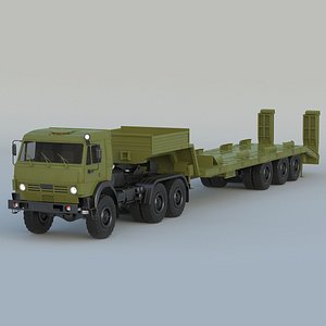 3D model Kamaz-65225 Tank Transporter