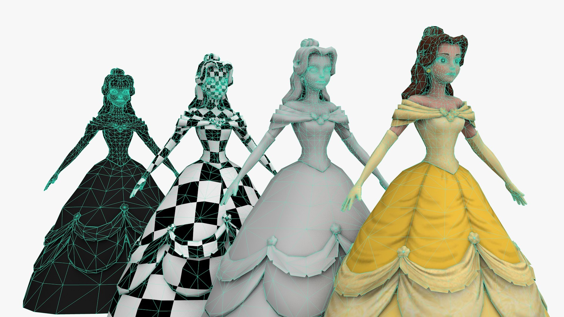 Belle Princess Model - TurboSquid 2388102