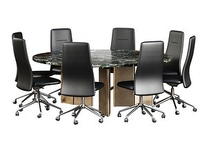 3D Oliva Furniture Office Set V4 model