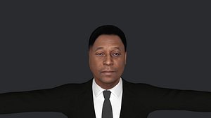 Pele Hyper Realistic Full Body Fully Rigged 3D Character 3D model
