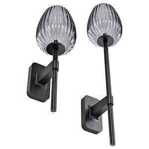 Astro lighting tacoma single-single grande tulip ribbed glass 3D model
