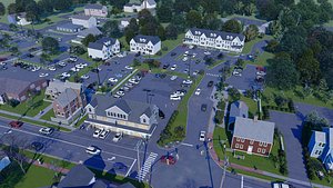 Detailed Small Town Neighborhood