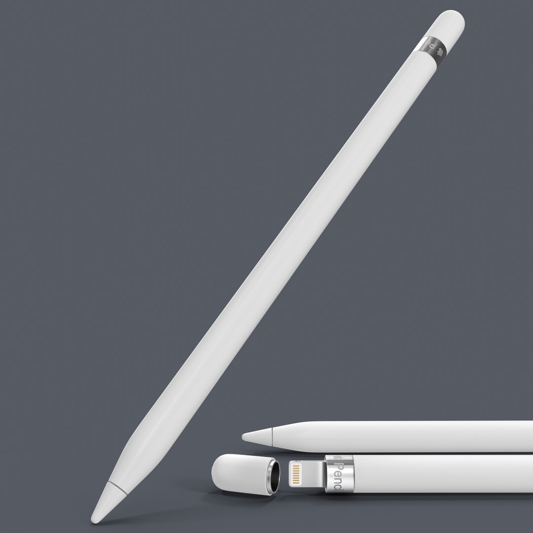 Apple Pencil 3D model preview