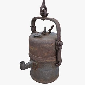3D Antique miners lamp model