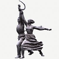 sculpture of Worker and Kolkhoz woman