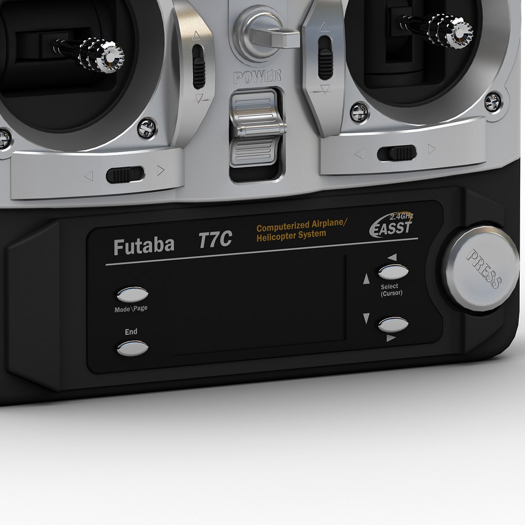 3d model of radio control transmitter futaba