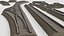 3D model Rail track set