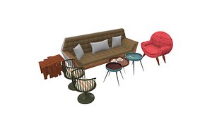 3D Sofa set 02