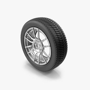 3D Car Wheel And Tyre model