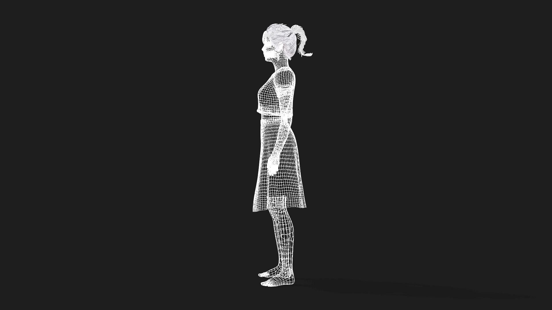 Woman With 2K Textures And Animation Ready Rigging 3D Model ...