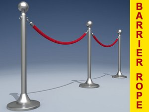 3ds max barrier rope