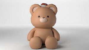 3D model Low poly - Cute Teddy Bear