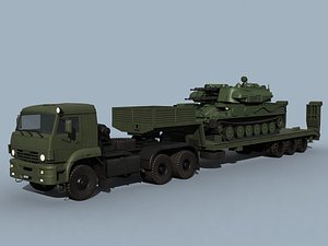 3d model kamaz-65225 shilka combo