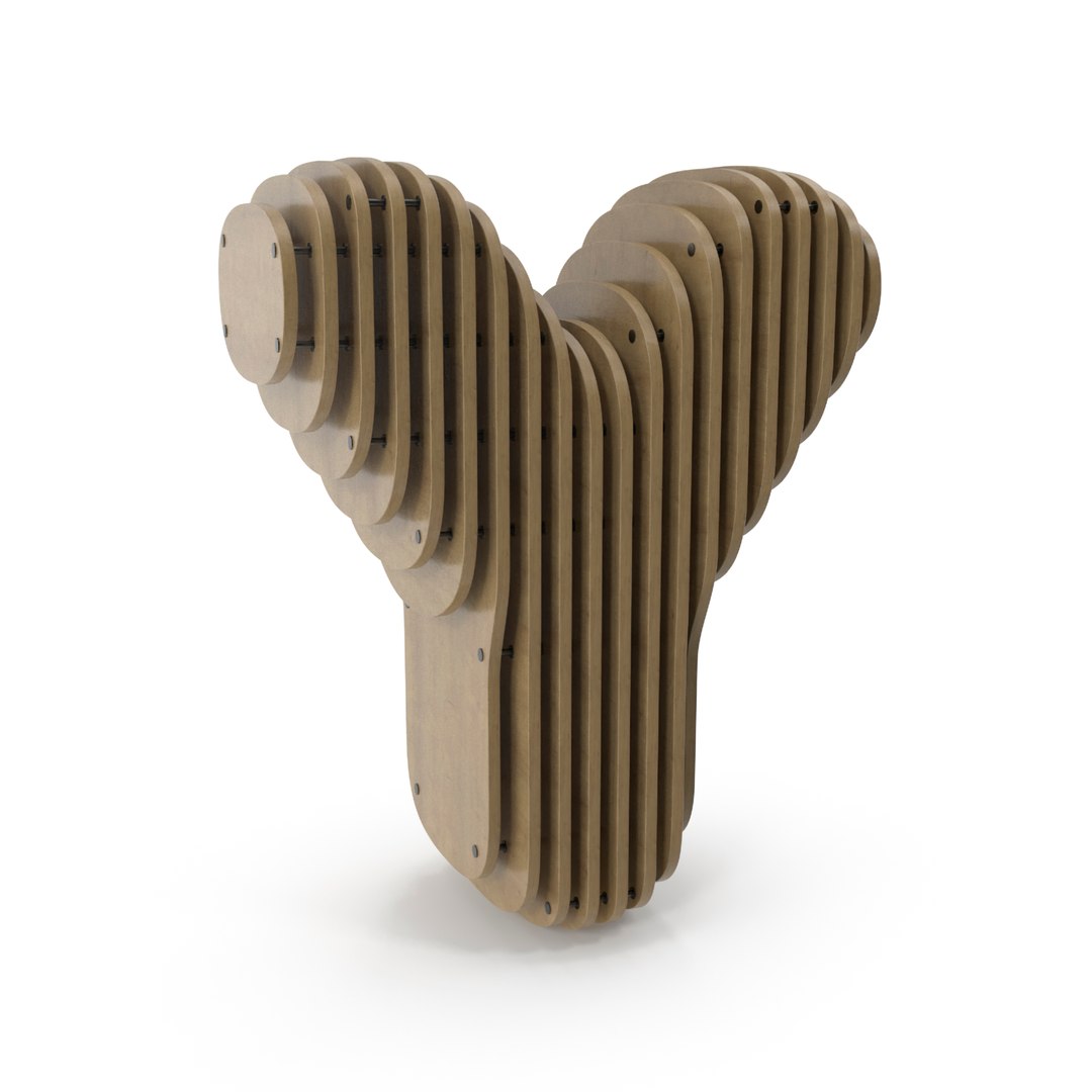 3D Wood symbol Y model - TurboSquid 1787190
