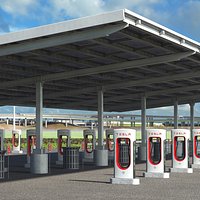Tesla Supercharger Station