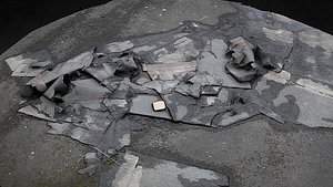 3D roofing felt scraps ground photogrammetry
