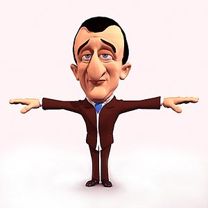 cartoon character guy 3d model