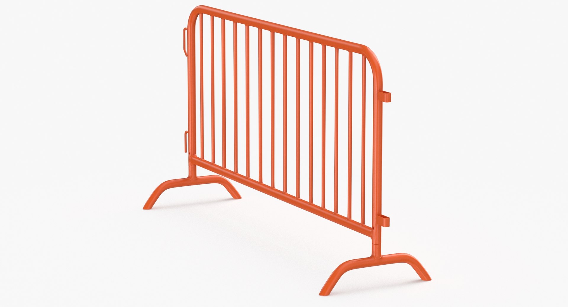 Safety Barrier Metal Orange Clean And Dirty 3D - TurboSquid 1862809