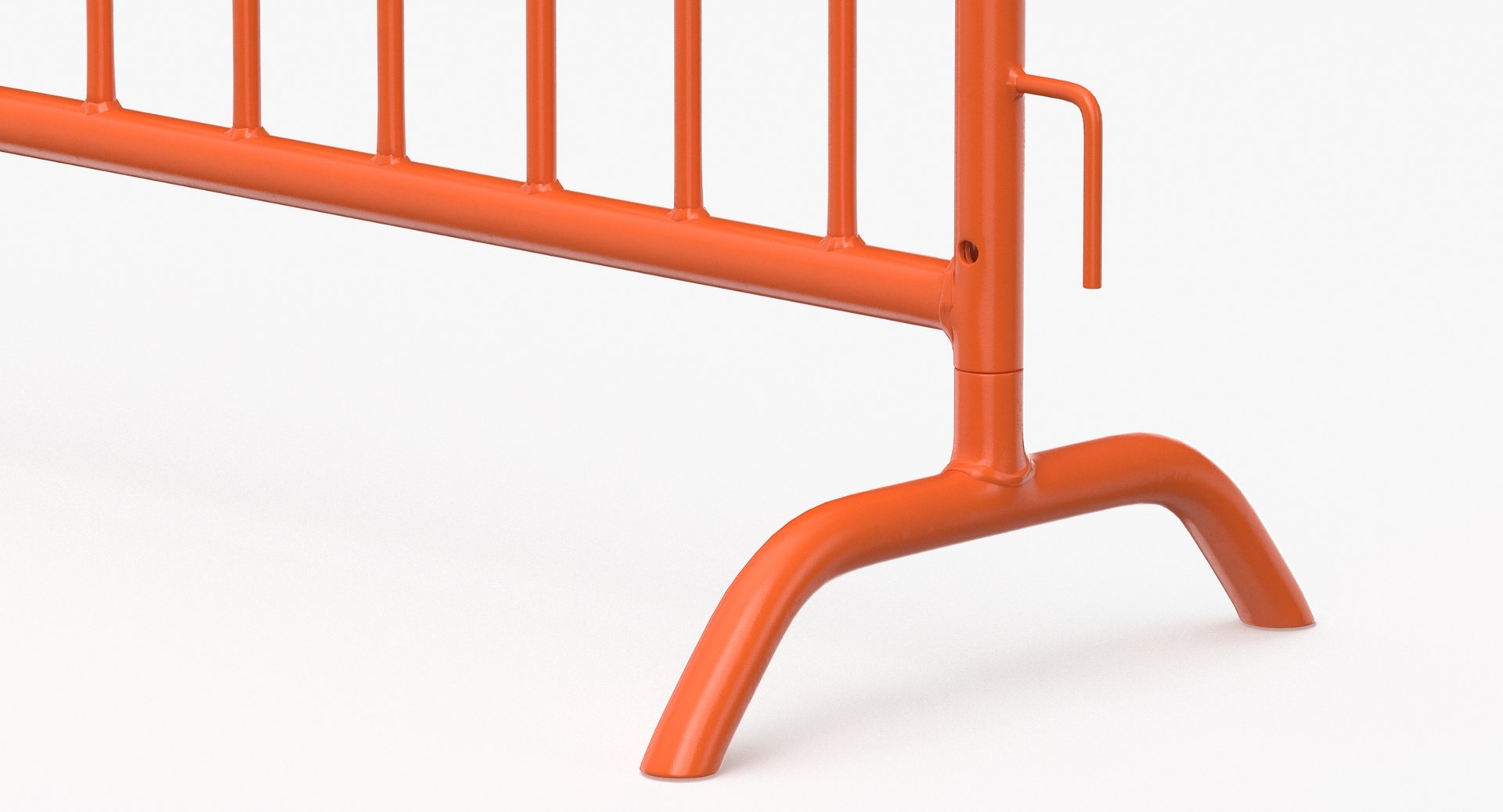 Safety Barrier Metal Orange Clean And Dirty 3D - TurboSquid 1862809