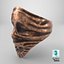 Vintage Abstract Face Ring Worn Bronze