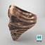 Vintage Abstract Face Ring Worn Bronze