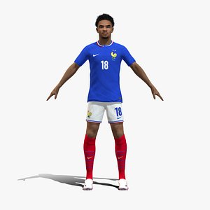 3D Rigged Warren Zaire-Emery France Euro 2024 3D