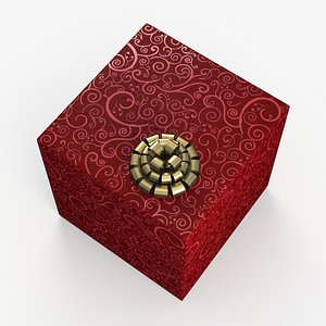 3d christmas gift present box model