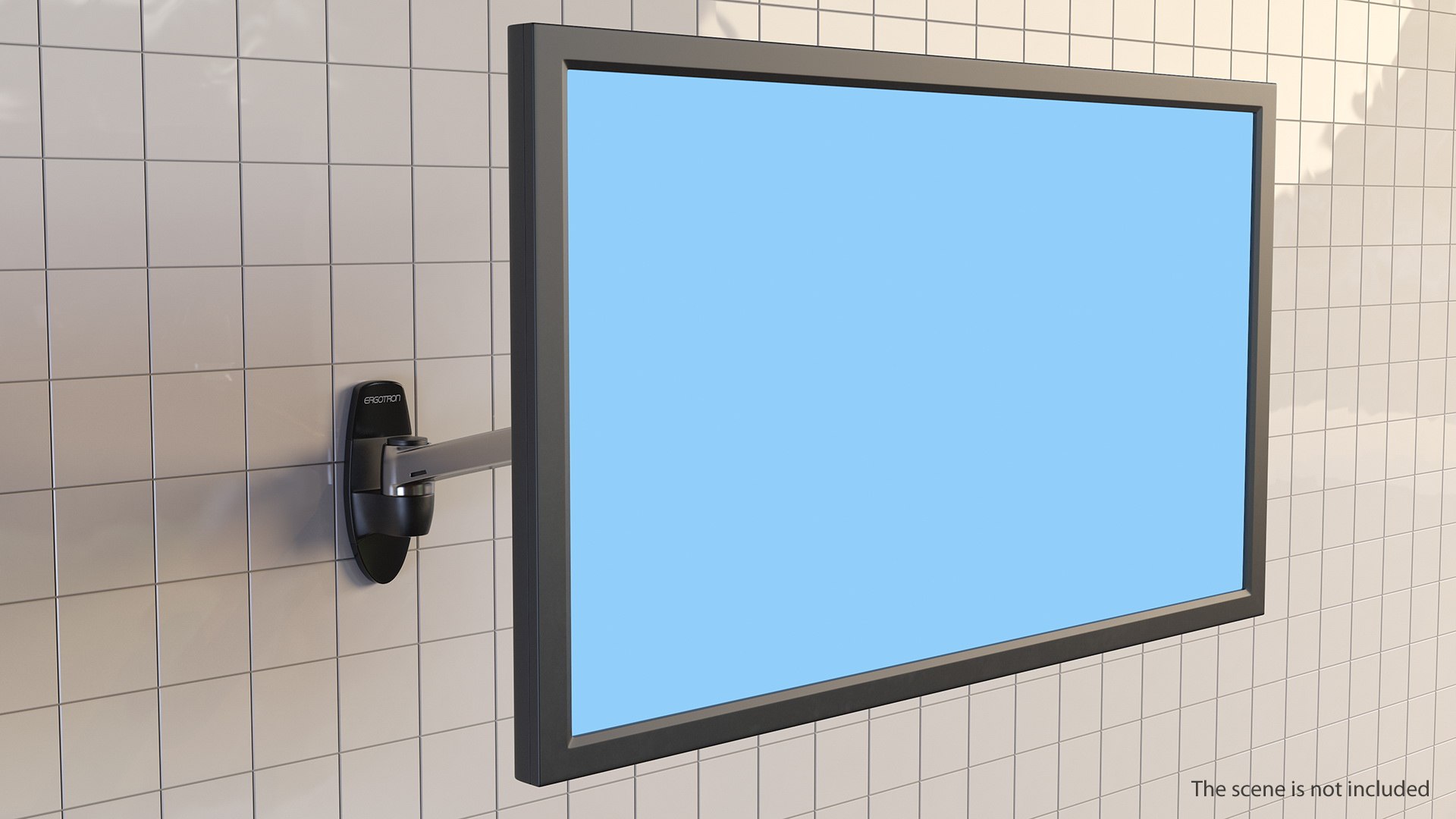Ergotron LX Wall Mount Monitor Arm Rigged for Cinema 4D 3D model preview