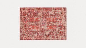 ANTIQUE HADSCHLU 8719 7 8 2 RED RUGS 3D model