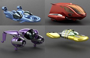 flying cars 3d model