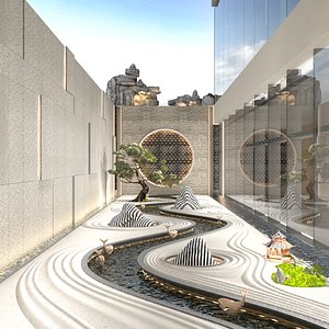 Chinese Exterior Yard Scene