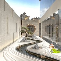 Chinese Exterior Yard Scene