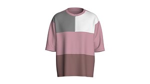 3D Men Oversized Multi Color T-Shirt model