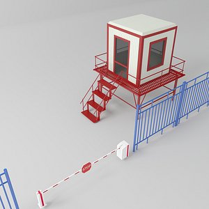 security checkpoints 3d model