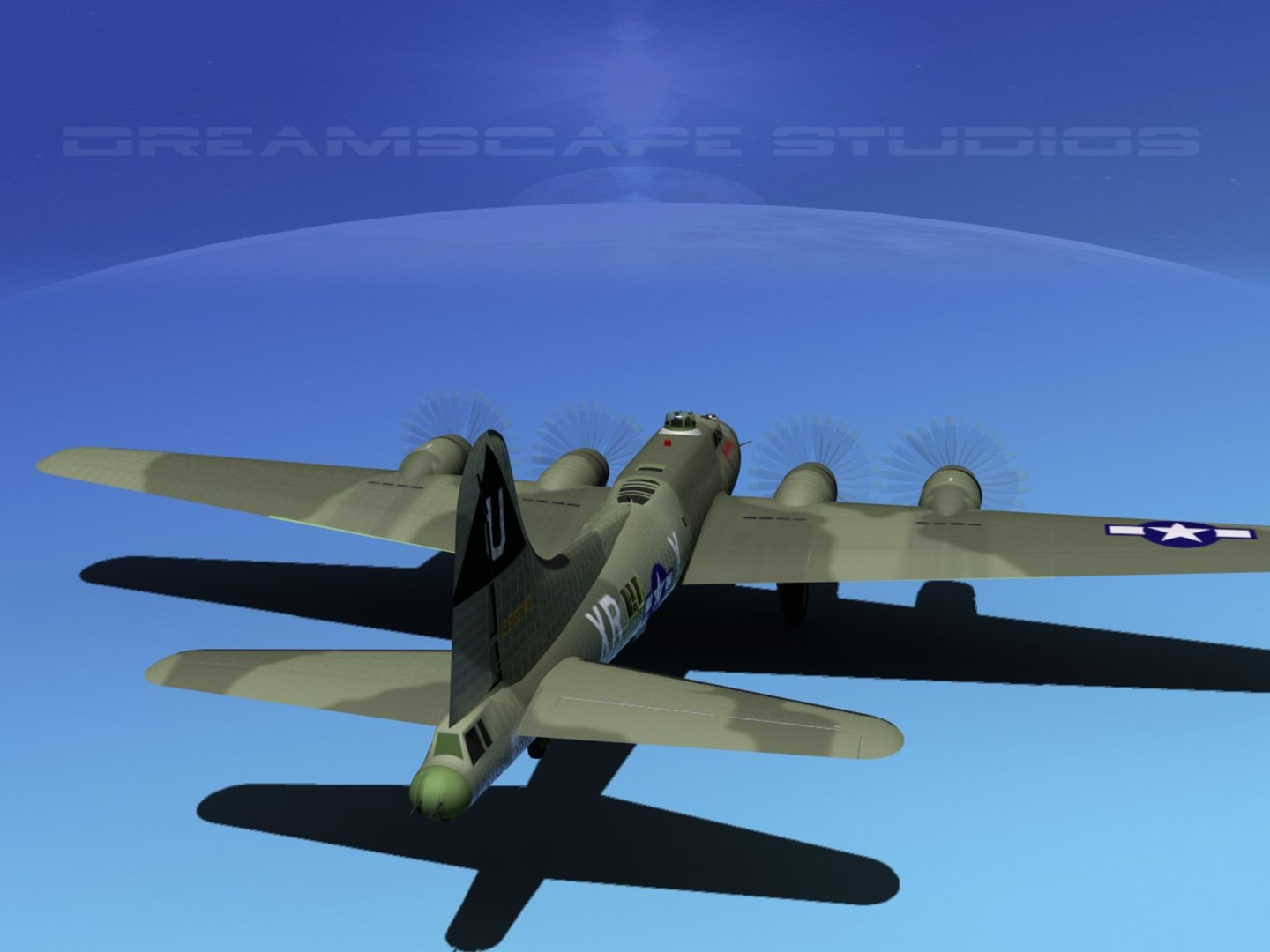 3d B-17 Hp Boeing Flying Fortress