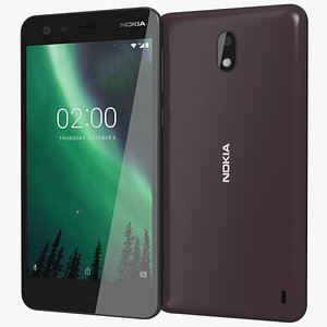 realistic nokia 2 pewter 3D model