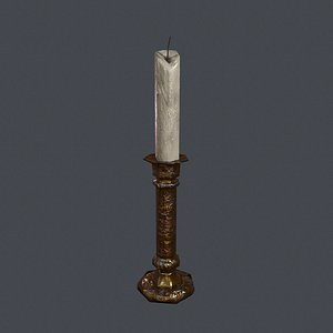 3D medieval candle stick