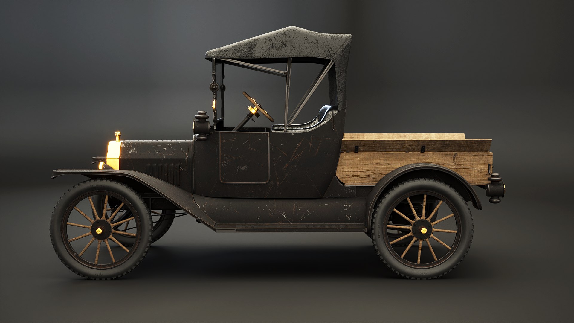 Ford Model T Pickup And Roadster 1915 Aged And Rusted Collection 3D ...