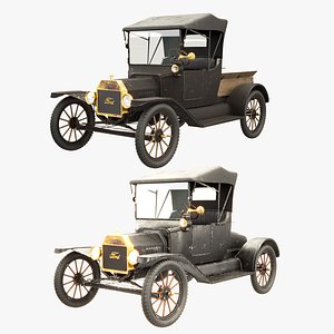 Ford Model T Pickup and Roadster 1915 Aged and Rusted Collection