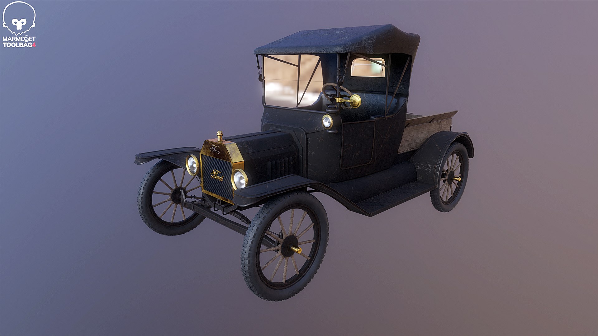 Ford Model T Pickup And Roadster 1915 Aged And Rusted Collection 3D ...