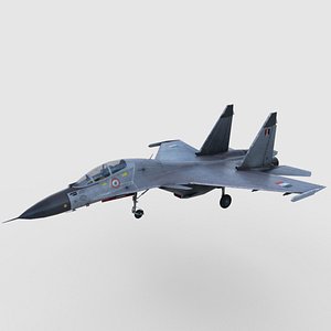 3D model sukhoi su-30 mki air fighter
